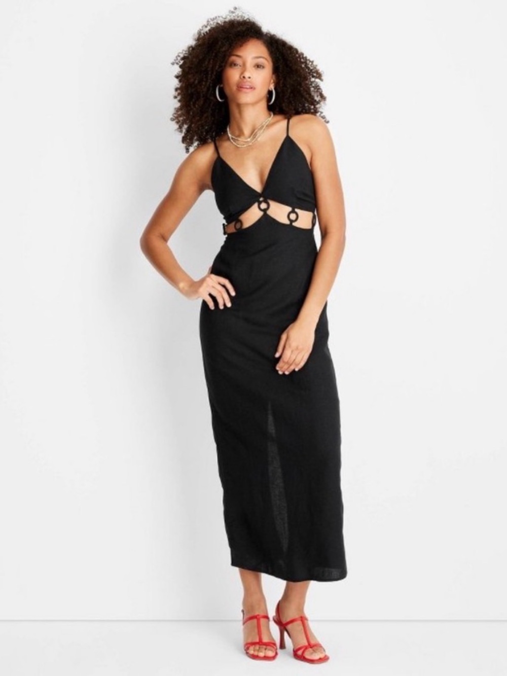 Women's Sleeveless Ring Detail Maxi Dress Future Collective with Jenee Naylor